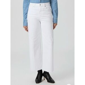 NWT Paige Anessa Wide-Leg Ankle Jeans Crisp White 30